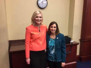 Crystal Kasnoff, Executive Director of Tucson's January 8th Memorial Foundation with U.S. Representative Martha McSally